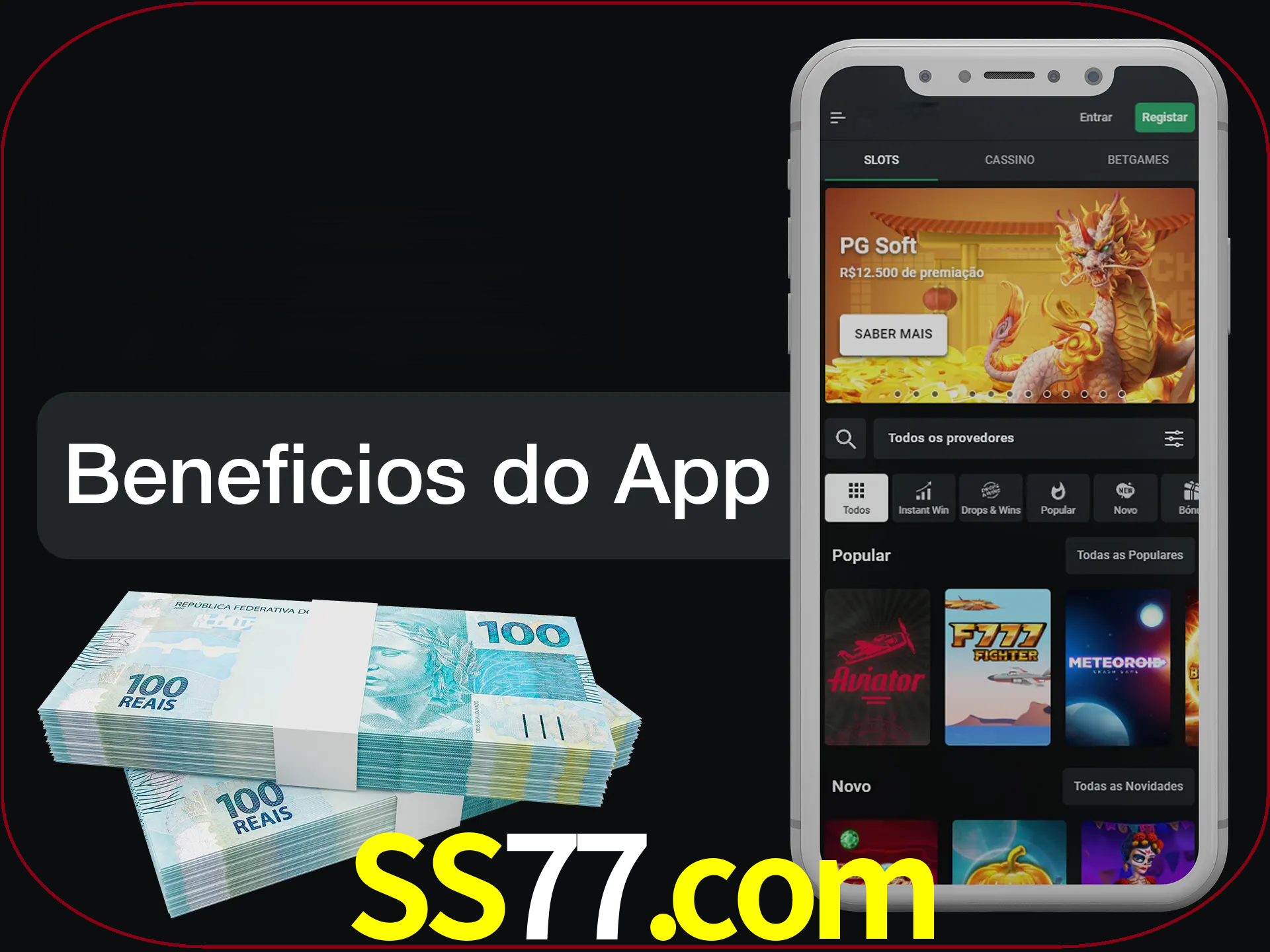 Obtenha todos os benefícios usando o aplicativo.